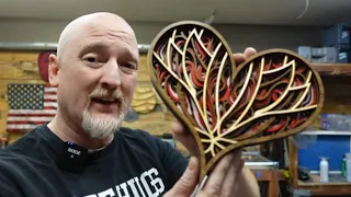 Laser Cut Layered Art Piece - Heart Mandala