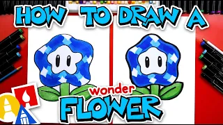 How To Draw The Wonder Flower From Mario Bros Wonder