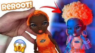 Giving a rainbow high doll natural tight curls + series 5 restyle!