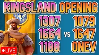 MEGA KVK Kingsland Opening 1079/1647/OneV vs 1307/1664/1188 | Rise of Kingdoms
