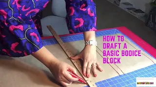 [ DETAILED] HOW TO DRAFT BASIC BODICE PATTERN | NO DARTS | EASY |PATTERNYOURSTYLE #patternmaking