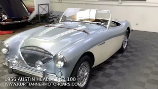 1956 AUSTIN HEALEY 100 BN-2 LE MANS. CONVERSION. ICE BLUE OVER IVORY WHITE.