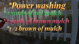 Instalacion de mulch, 5 yardas y power washing