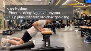 Knee Pushup - Cách thực hiện cho người mới bắt đầu tập gym. Tập thân trên săn chắc