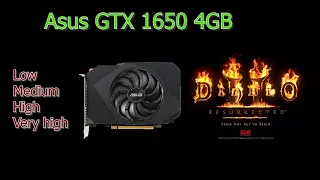 Diablo 2 Resurrected | GTX 1650 4GB | 1080p All Graphic Settings Benchmark Gameplay