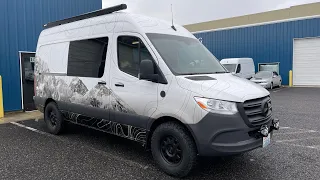 Custom sprinter camper van tour with full vinyl wrap.