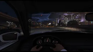 A Full Night of Driving in GTA V with a Steering Wheel