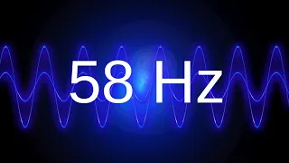 58 Hz clean pure sine wave BASS TEST TONE frequency