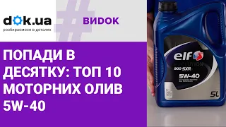 ТОП 10 моторних олив із в'язкістю 5W-40