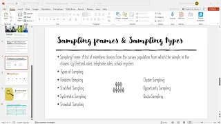 IGCSE Sociology PowerPoint  Sampling frames & Sampling Types
