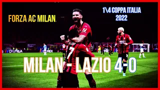 Highlights Milan 4 - 0 Lazio |  1/4 Coppa Italia 2021/22 (HD)