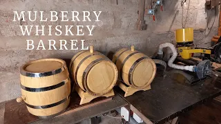 Mulberry whiskey barrel DIY | How to make a wooden barrel