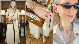 Vlog/Timeless Style: Ferragamo Top Handle Bag, Shirt Dress OOTD; Shopping Waterside, Naples, FL