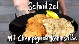 Schnitzel Rezept mit Champignon-Rahmsoße | Schniblo-Special 😁