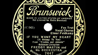 1935 Freddy Martin - If You Want My Heart (It Belongs To You) (Elmer Feldkamp, vocal)