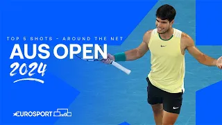 Top 5 INCREDIBLE Around The Net Shots 🔥 | Australian Open 2024 🇦🇺