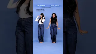 How to style CARGO jeans/ pants as a SHORT vs TALL girl? | Jhanvi Bhatia