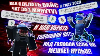 КАК СДЕЛАТЬ ГОЛОСОВОЙ ЧАТ ЗА 1 МИНУТУ И КАК ЕГО МОМЕНТАЛЬНО ВЫКЛЮЧИТЬ НА ВРЕМЯ В РОБЛОКС 2023