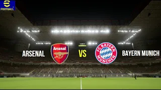 eFootball 2024. Arsenal-Bayern Munich. Ultra Realistic Graphics.
