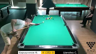 Барышников Ф. – Шагойко С. Roll'n'Draw Pool Club. «14.1». 28.04.2024