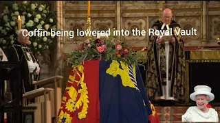 Queen Elizabeth's Burial Live Most Emotional Scene Coffin Being Lowered Into Royal Vault