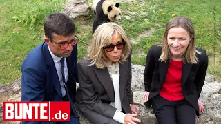 Brigitte Macron – Selbst zwischen Pandabären zeigt sie sich im Pariser Chic