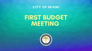 First Budget Meeting - September 13, 2021