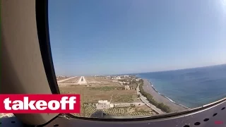 Approach Santorini Cockpit View - Condor Boeing 757