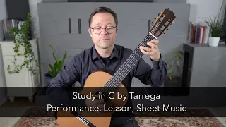 Study in C by Tarrega and Lesson for Classical Guitar