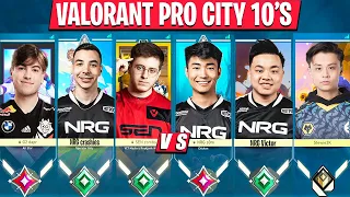 NRG s0m , Victor , Stewie2k Vs SEN Zombs , G2 Dapr , NRG crashies & More In Pro City 10's | VALORANT