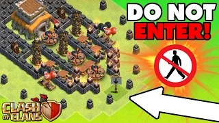 Clash Of Clans | EPIC TROLL BASE "No Man's Land" | Town Hall 8 Extreme Troll Base 2016!