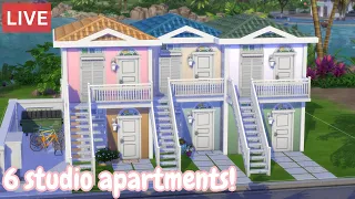 [VOD] Building SIX COLORFUL studio apartments for teens in The Sims 4
