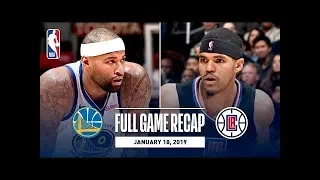 Golden State Warriors vs LA Clippers Full Game Highlights I January 18, 2019