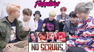 BTS Reaction to Blackpink 'No scrubs' Lyrics colour coded (Fanmade 💜)
