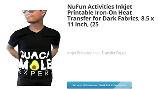 NuFun Activities Inkjet Printable Iron-On Heat Transfer for Dark  | Review and Discount