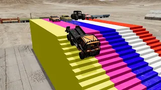 Flatbed Trailer Truck Potholes Transport Car Rescue - BeamNG.drive 002
