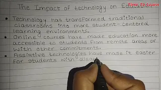 Essay on the impact of technology on education || Essay on the impact of technology