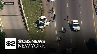 Van Wyck closed after 3-car crash in Queens