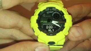 Casio G-Shock GBA-800 manual 5554 to set alarm