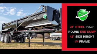 Hawk Equipment | Armor Lite Trailers 28' 1/4 Frame End Dump