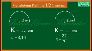 HOW TO CALCULATE SURROUNDING 1/2 CIRCLE #circumference