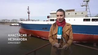 Впервые Хабаровский судостроительный завод спустил на воду краболовное судно