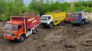 Mantap Mega RC Trucks RC Construction Site, RC Excavator, Wheel Loader at work RC Truk Fuso 220Ps