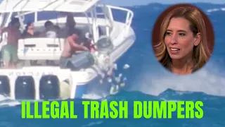 Caught on camera: Boaters dump trash into ocean off Florida