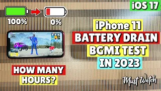 iPhone 11 BGMI Battery Drain Test in 2023🔥|100% To 0%