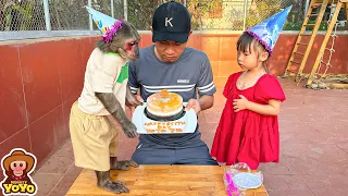 Dad and BeBe goat prepared  a surprise birthday for YoYo JR