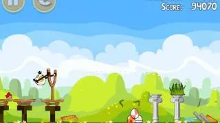 Angry Birds Seasons Level 1-5 - Mighty Eagle - 100% - Total Destruction - Easter Eggs