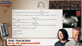 🎙 Shout - Tears for Fears Vocal Backing Track with chords and lyrics