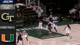 Georgia Tech vs. Miami Condensed Game | 2021-22 ACC Women’s Basketball