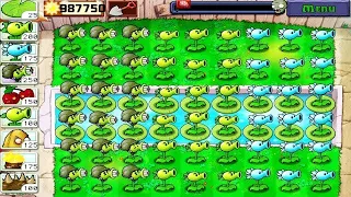 Plants vs Zombies - 99 Gatling Pea vs All Zombie PvZ Epic Hack